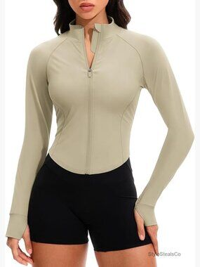 UPF 50+ Sun Protection Running Jacket Cooling Lightweight Cropped with
